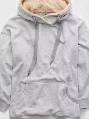 Aerie Oversized Faux Fur Hoodie